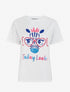 T-shirt imprimé girafe strassé - Blanc - 1