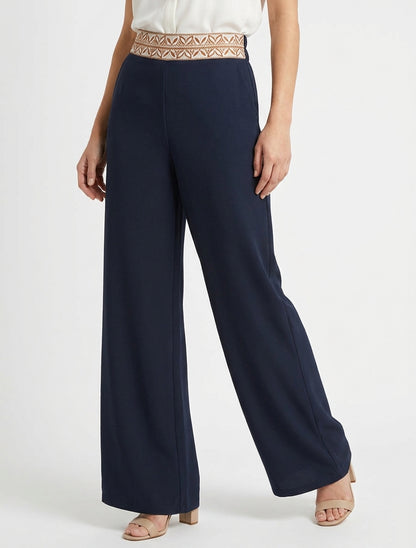 Pantalon fluide coupe droite - Marine