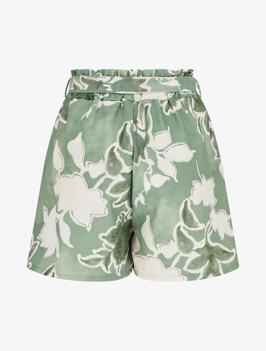 Short fluide à imprimé floral - Vert - 2