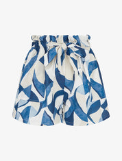 Short évasé imprimé graphique - Marine - 1