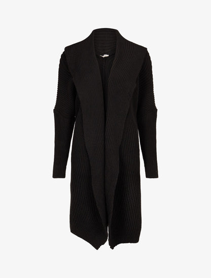 Gilet oversize ouvert - Noir - 1