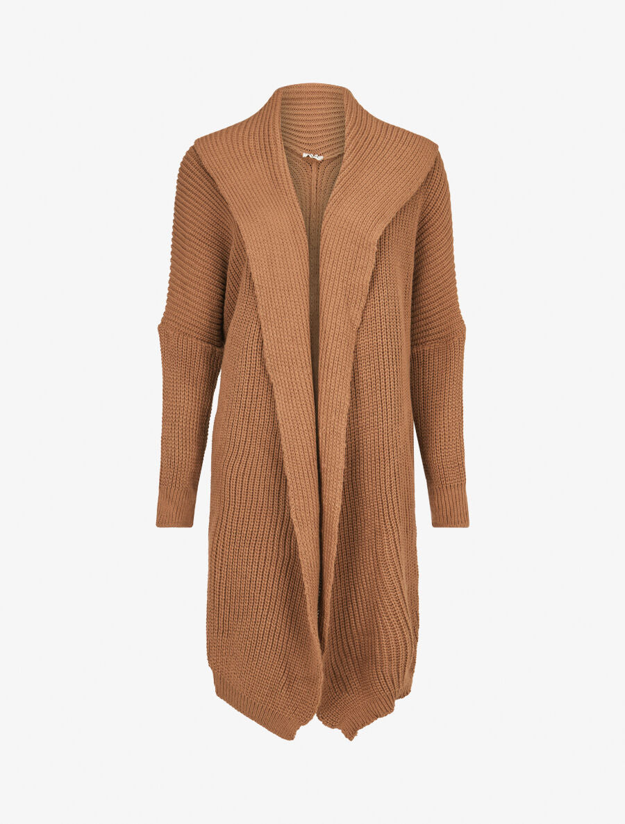 Gilet oversize ouvert - Camel - 4