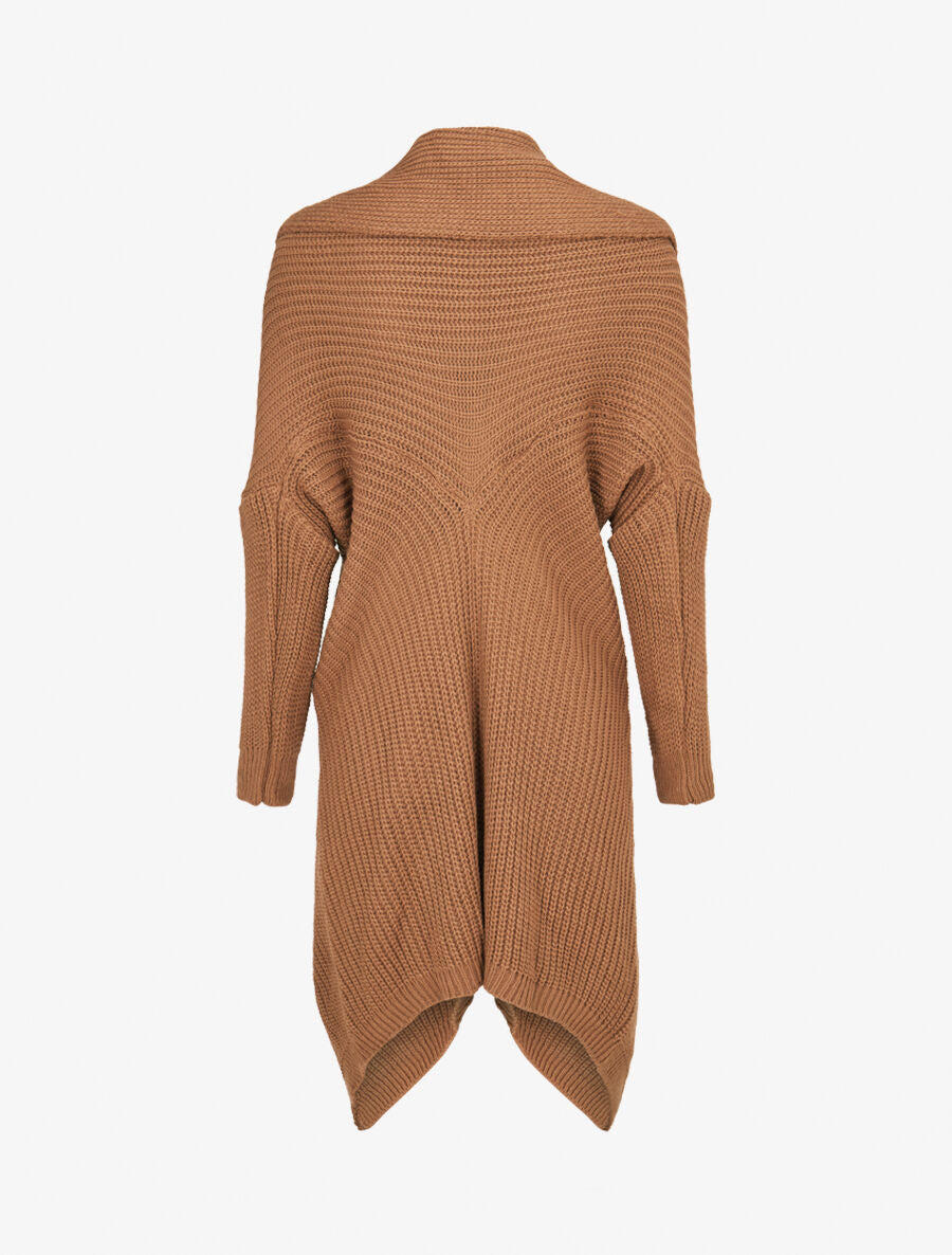 Gilet oversize ouvert - Camel - 2