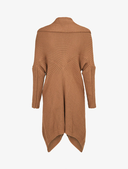 Gilet oversize ouvert - Camel - 2