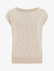 Top fin en maille - Beige - 1