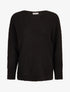Pull dolman en grosse maille côtelée - Noir - 1