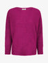 Pull dolman en grosse maille côtelée - Violine - 4