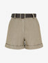 Short à revers ceinturé - Taupe - 1