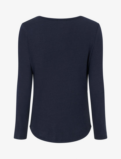 Pull fin à empiècement bijou - Marine - 2
