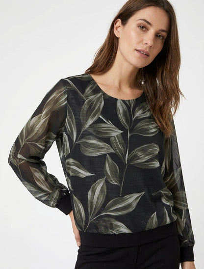 Blouse fluide manches chauve-souris - Noir