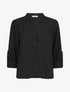Blouse coupe boule à poiche poitrine - Noir - 1