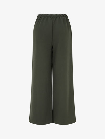 Pantalon taille haute à boutons et chaîne - Kaki - 2