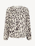Blouse imprimé vache à col rond - Marron - 1