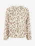 Blouse imprimé vache à col rond - Taupe - 1