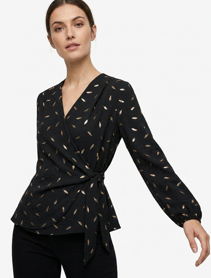 Top portefeuille à liens - Noir