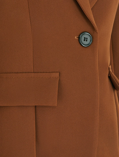 Blazer basique à épaulettes - Camel - 3