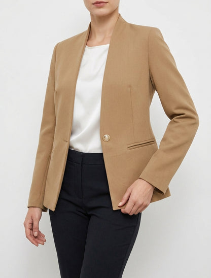 Blazer cintré à épaulettes - Camel