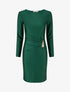 Robe mi-longue à bijou métal - Vert - 1