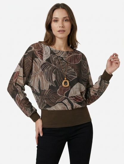 Top voile irisé coupe boule - Marron