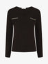 Pull fin à détails irisés - Noir - 1