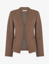 Veste droite à épaulettes - Marron clair - 1