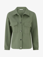 Veste unie à poignets élastiqués - Kaki - 1