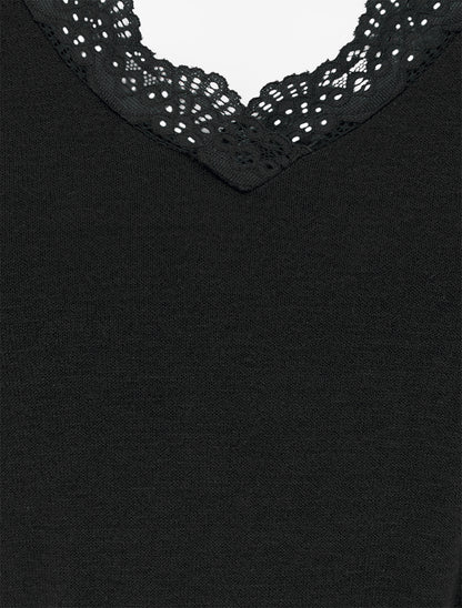 Robe droite bicolore - Noir - 3