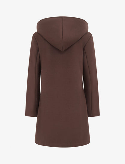 Duffle-coat droit à capuche - Marron - 2