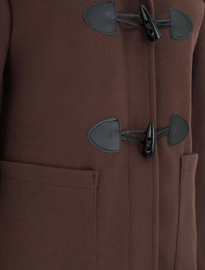 Duffle-coat droit à capuche - Marron - 3