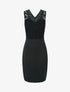 Robe ajustée sans manches à buste dentelle - Noir - 1