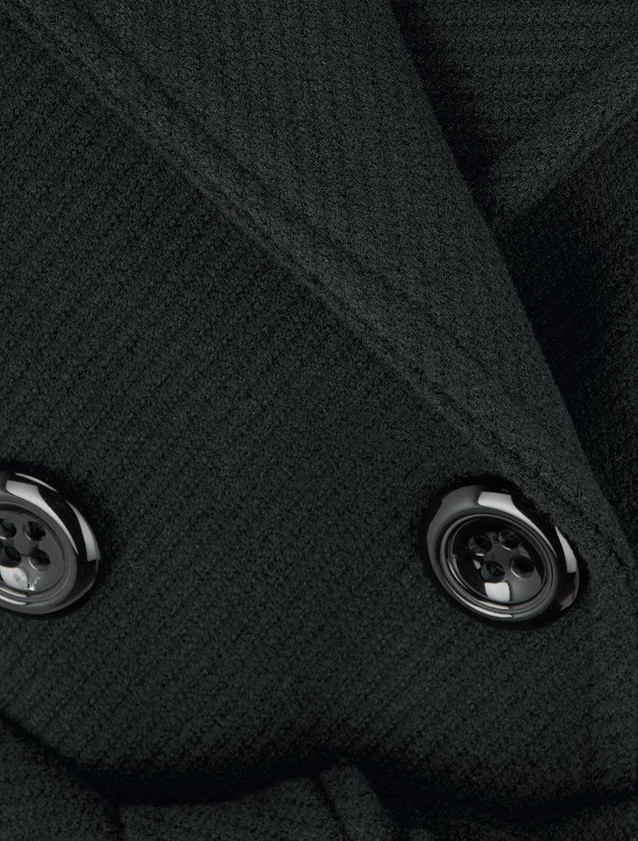 Manteau droit uni ceinturé - Marron - 3