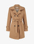 Manteau droit en laine mélangée - Camel - 1