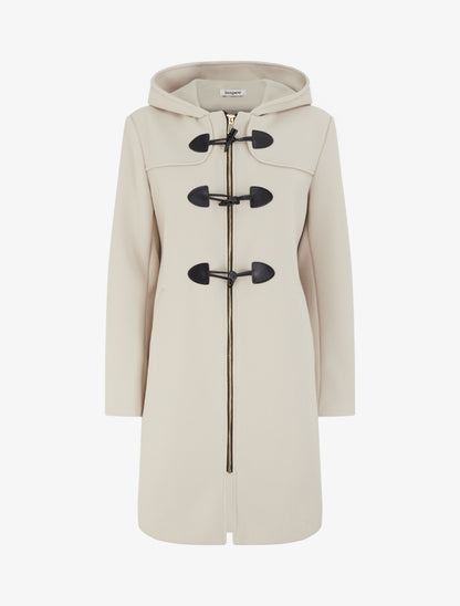 Duffle-coat uni à capuche - Crème - 1