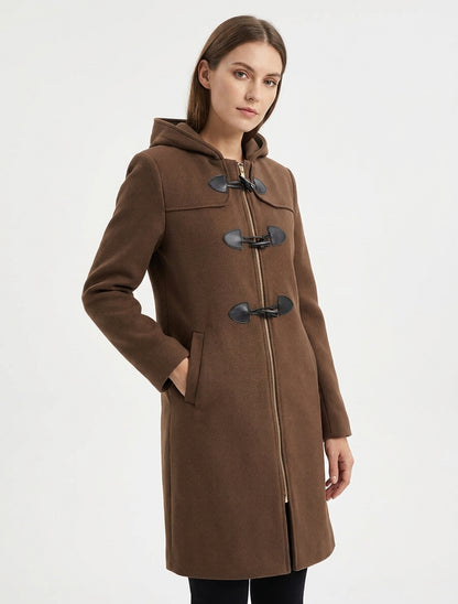 Duffle-coat à brandebourgs - Marron