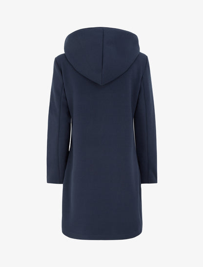 Duffle-coat uni à capuche - Marine - 2