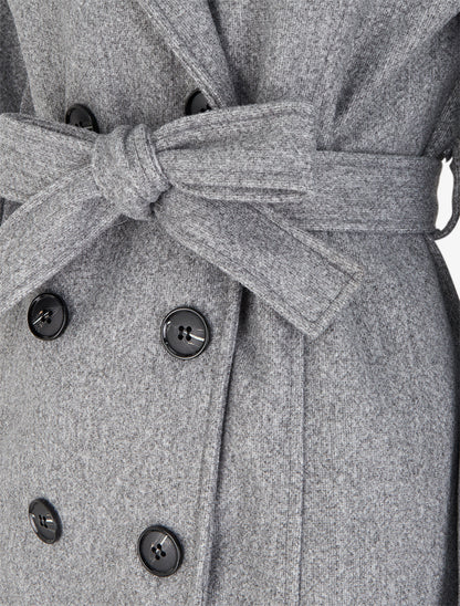 Manteau long croisé basique - Gris clair - 3