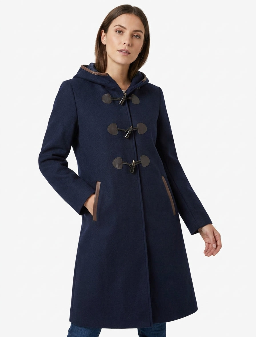Duffle-coat à brandebourgs - Marine