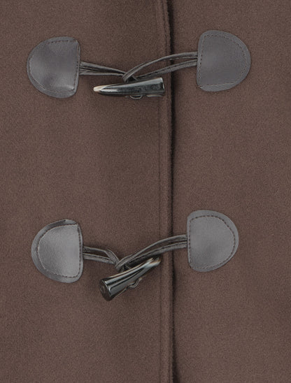 Duffle-coat à attaches contrastantes - Marron - 3