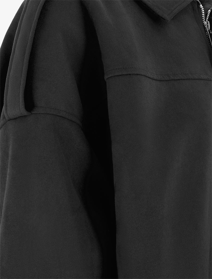 Bomber à col à pied - Noir - 3