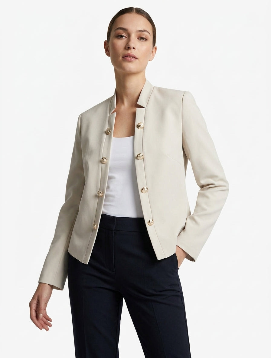 Veste officier à épaulettes - Beige