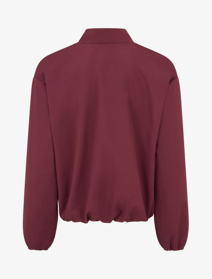 Bomber uni à bords élastiqués - Bordeaux - 2