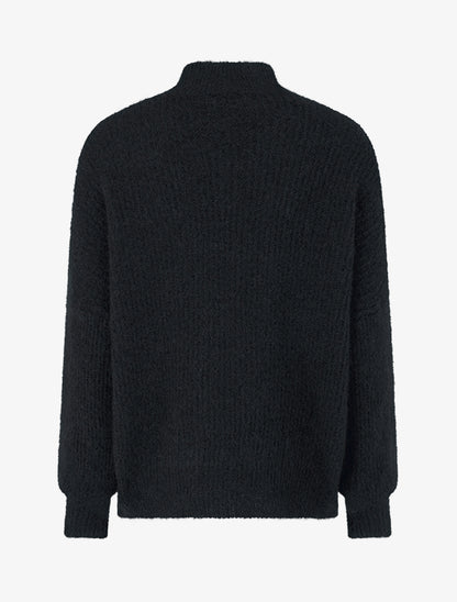 Pull en maille duveteux - Noir - 2