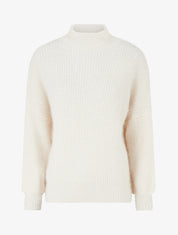 Pull en maille duveteux - Crème - 1