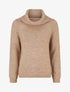 Pull en laine mélangée à col roulé - Beige - 1