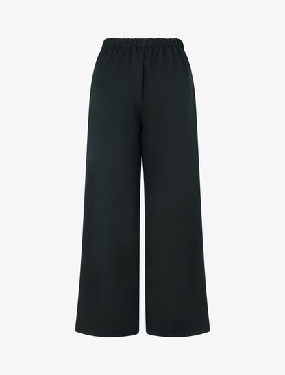 Pantalon élastiqué à boutons décoratifs - Noir - 2