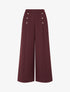 Pantalon pont coupe droite - Lie de vin - 1