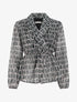 Blouse imprimée à col cache-coeur - Noir - 1
