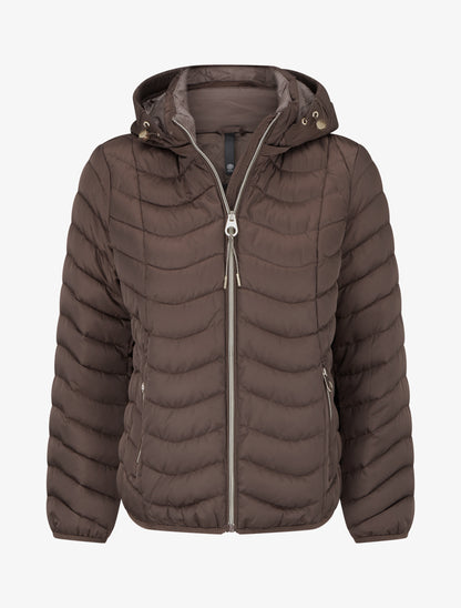 Doudoune ajustée matelassée - Marron - 1