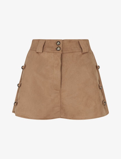 Short en suédine en trompe l&