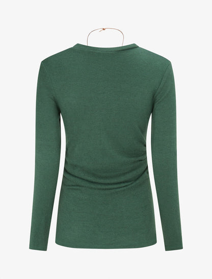 Pull fin plissé - Vert - 2